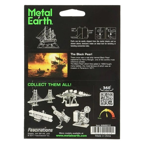 Fascinations Metal Earth The Black Pearl Model Kit Steel Model MMS012 - Picture 2 of 5